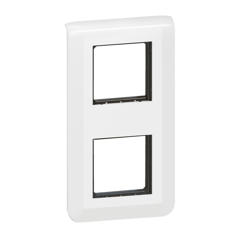Legrand 099473 - Plaque Mosaic avec support pour 2 x 2 modules montage vertical - blanc