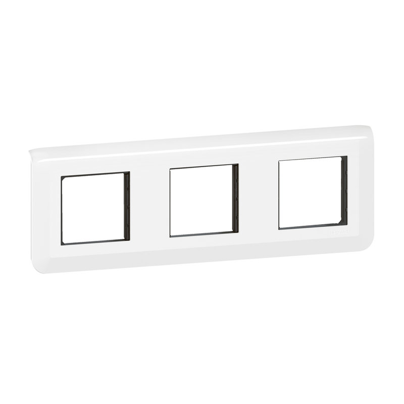 Legrand 099476 - Plaque Mosaic avec support pour 3 x 2 modules montage horizontal - blanc