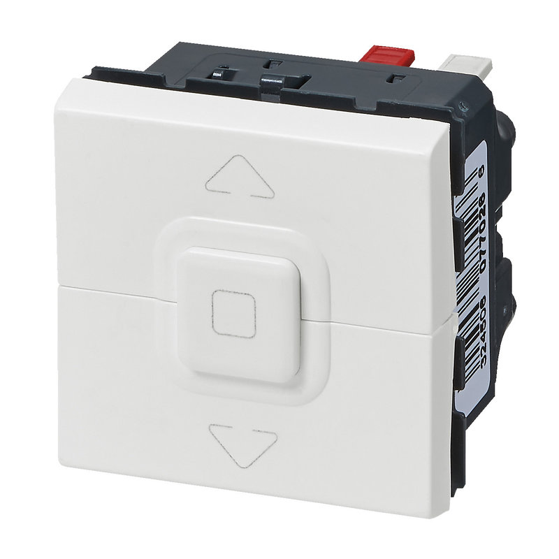 Legrand 099635 - Poussoir pour commande centralisée volets roulants Mosaic 2 modules - blanc