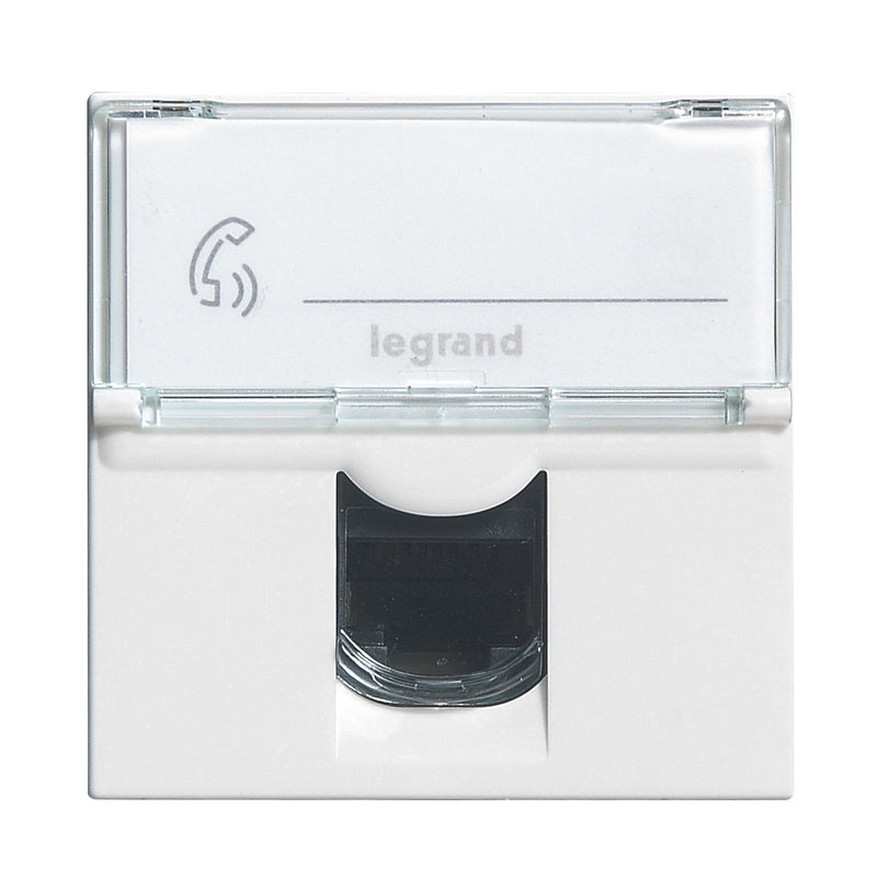 Legrand 099646 - Prise RJ45 catégorie 6 FTP Mosaic 2 modules - blanc