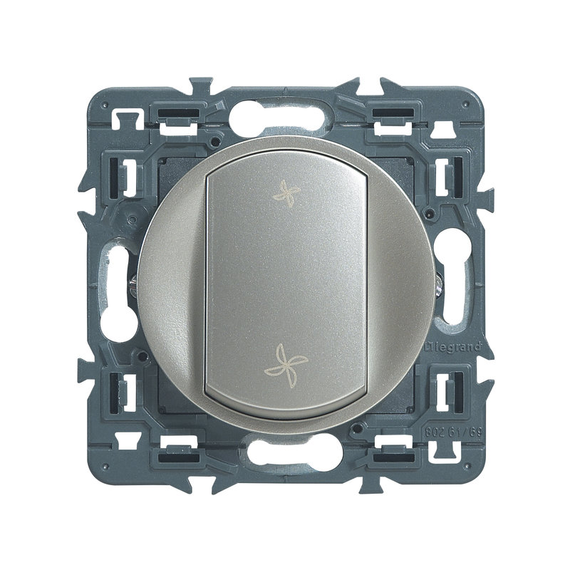 Legrand 099796 - Commande pour VMC Céliane - titane avec support