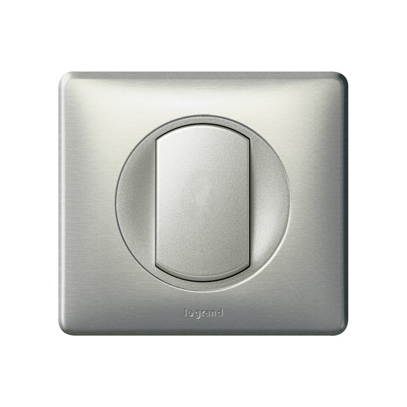 Legrand 099975 - Interrupteur ou va-et-vient Céliane Soft 10A avec plaque - Titane