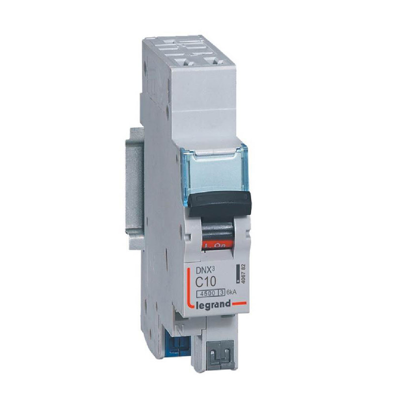 Legrand 100011 - Lot de 50 disjoncteurs DNX³ 4500 Phase + Neutre 10A courbe C - bornes auto