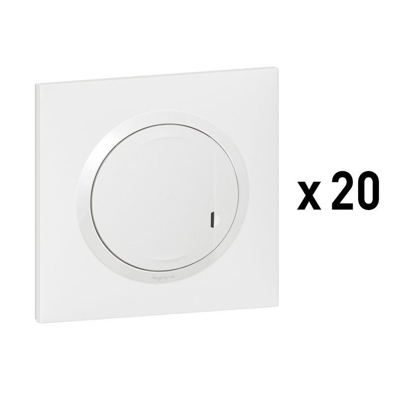 Legrand 100081 - Interrupteur connecté dooxie with Netatmo avec option variateur - blanc