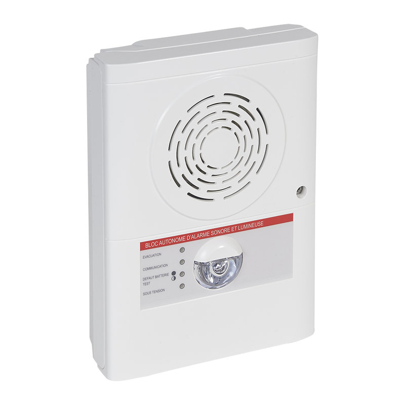 Legrand 140543 - Bloc autonome d'alarme sonore manuel BAASL typeMaMe équipé + diffuseur lumineux