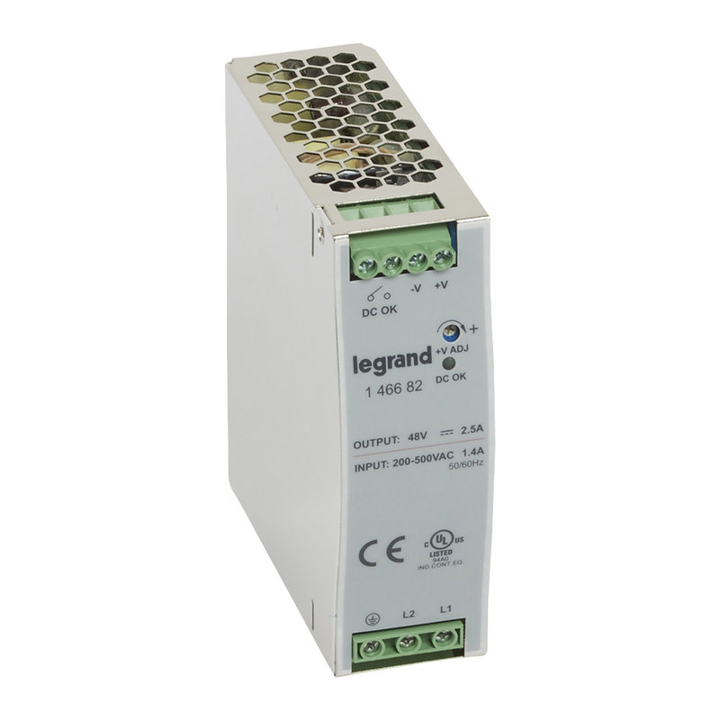 Legrand 146682 - Alimentation stabilisée à découpage mono/bi - 120-480 W - sortie 48 V= - 120 W
