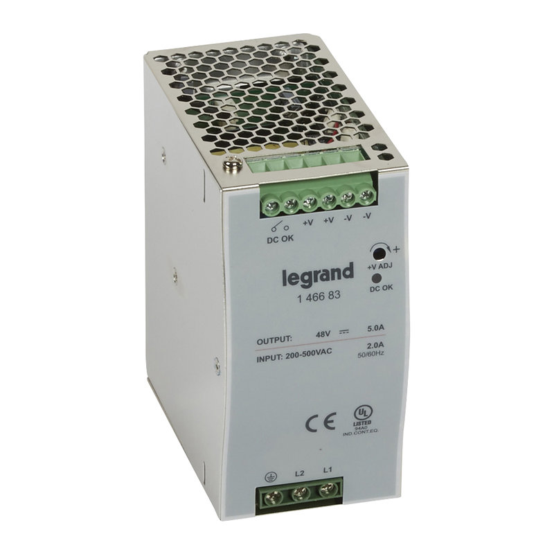 Legrand 146683 - Alimentation stabilisée à découpage mono/bi - 120-480 W - sortie 48 V= - 240 W
