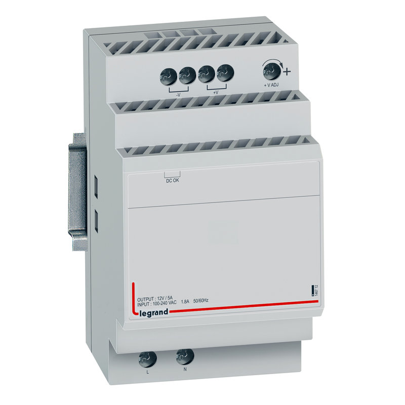 Legrand 146712 - Alimentation à découpage mono - alim 100-240 V~ - 12 V= / 54 W / 4,5 A