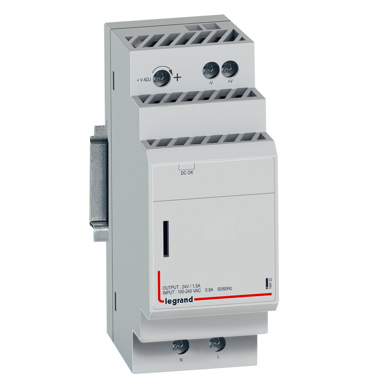 Legrand 146722 - Alimentation à découpage mono - alim 100-240 V~ - 24 V= / 36 W / 1,5 A