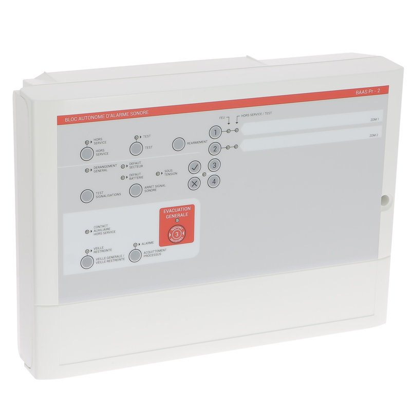 Legrand 140502 - Bloc autonome d'alarme sonore principal tableau d'alarme 2 boucles IP30 IK07