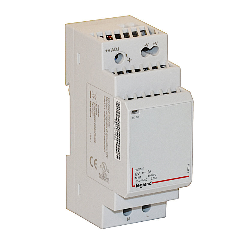 Legrand 146711 - Alimentation à découpage mono - alim 100-240 V~ - 12 V= / 24 W / 2 A