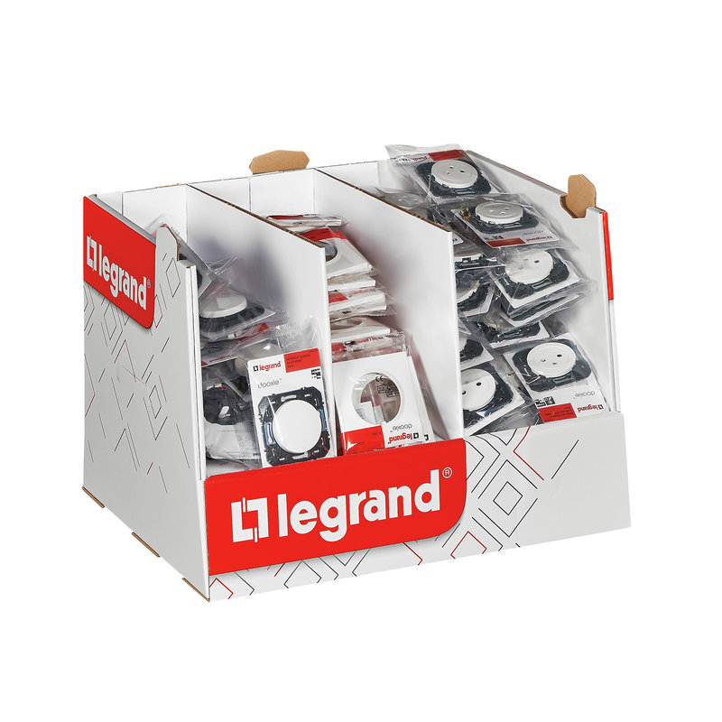 Legrand 300054 - Mini box dooxie 30 interrupteurs et 60 prises 2P+T avec plaque - blanc