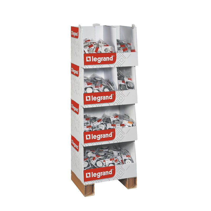 Legrand 300058 - Box standard dooxie 60 interrupteurs et 120 prises et plaques - blanc et alu