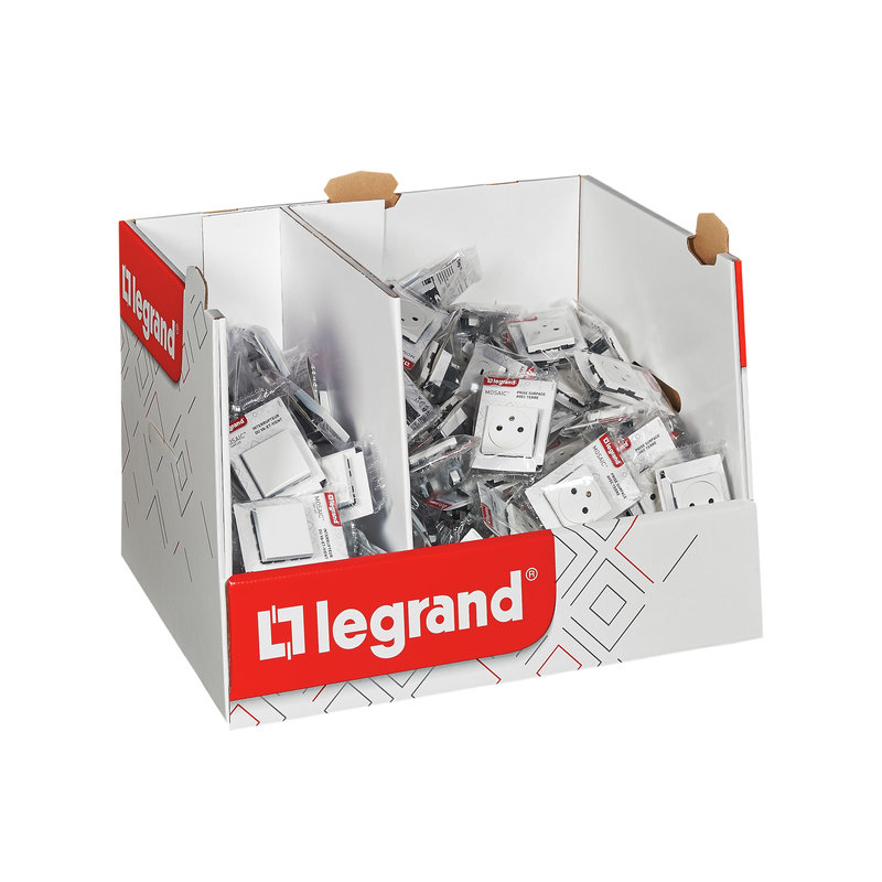 Legrand 300063 - Mini box Mosaic 60 prises et 30 va-et-vient - blanc