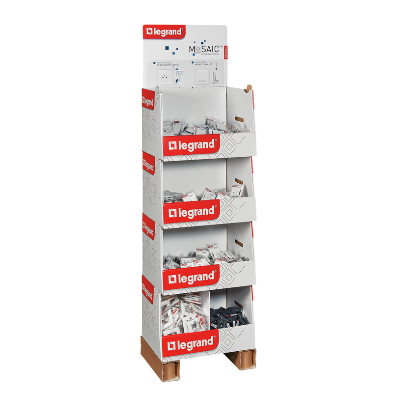 Legrand 300068 - Box standard Mosaic 120 prises et 75 va-et-vient - blanc