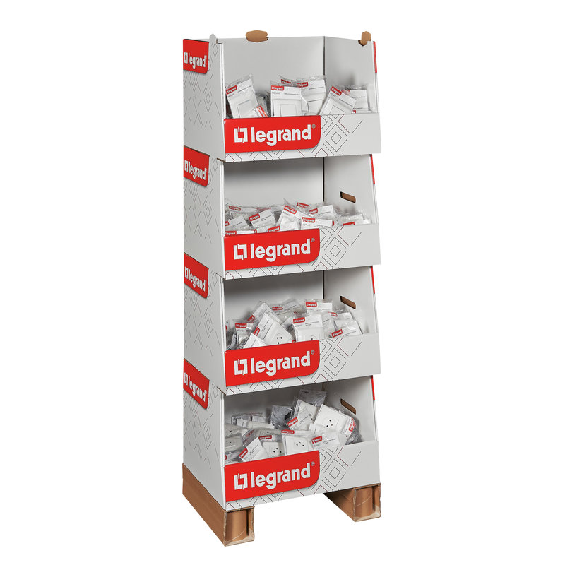 Legrand 300069 - Box standard Mosaic 150 prises et 75 va-et-vient complet - blanc