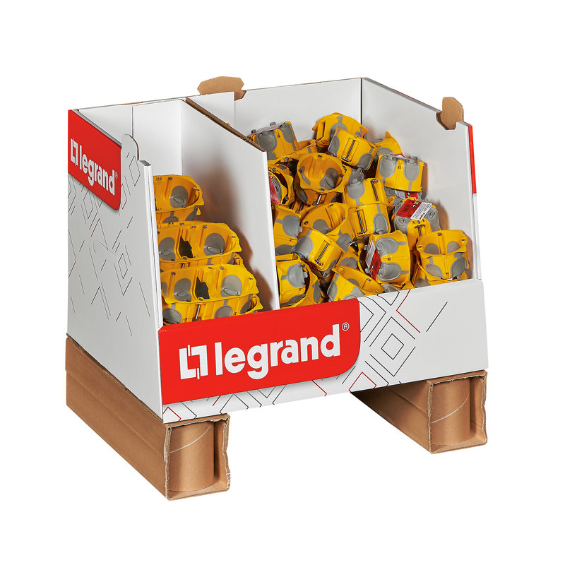 Legrand 300083 - Mini box boite d'encastrement Ecobatibox 100x1 poste et 20x2 postes