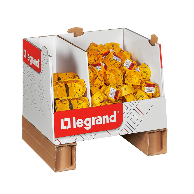 Legrand 300084 - Mini box boite d'encastrement Batibox cloisons sèches 100x1 poste et 20x2 postes