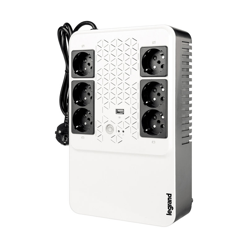 Legrand 310083 - Onduleur Keor multiplug - 6x2P+T + disjoncteur - 600VA 360W - 15 minutes