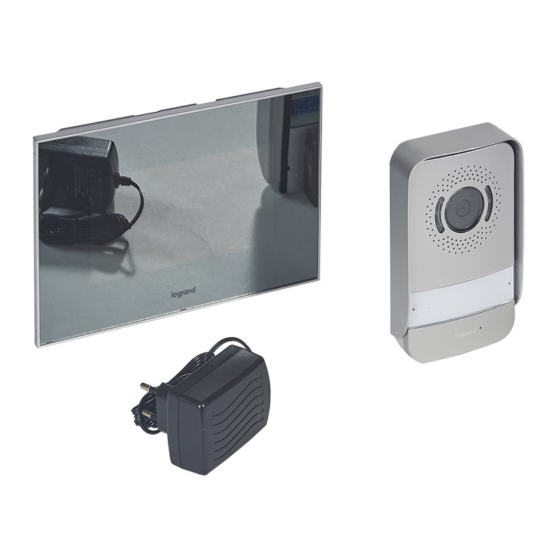 Legrand 369220 - Kit portier visiophone avec interphone et écran miroir 7pouces