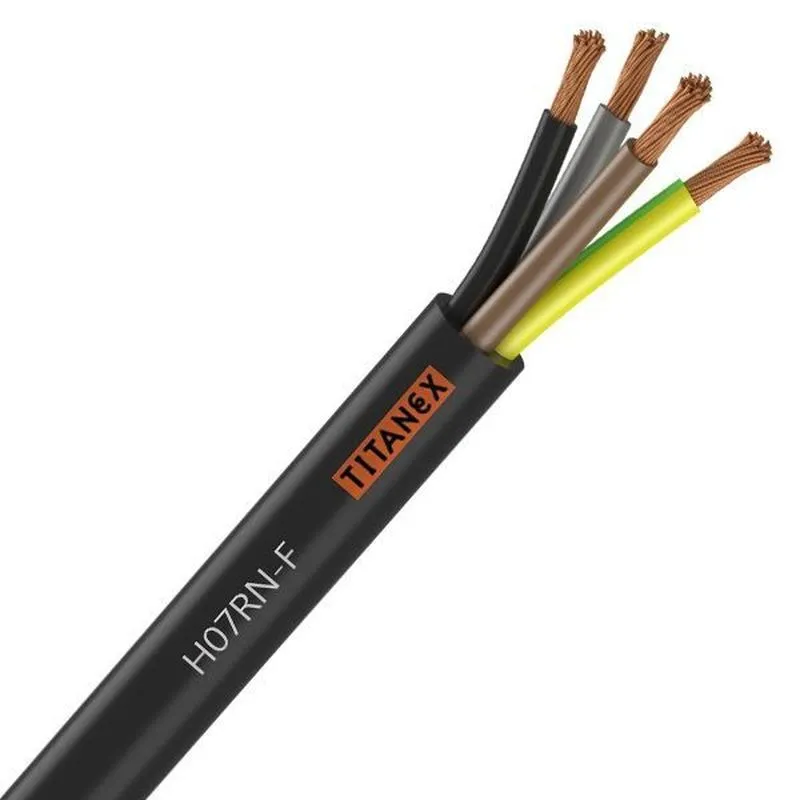 [CAB-2014] Câble Électrique H07Rn-F 4G2.5 mm² Souple Noir Cuivre - Couronne De 50M