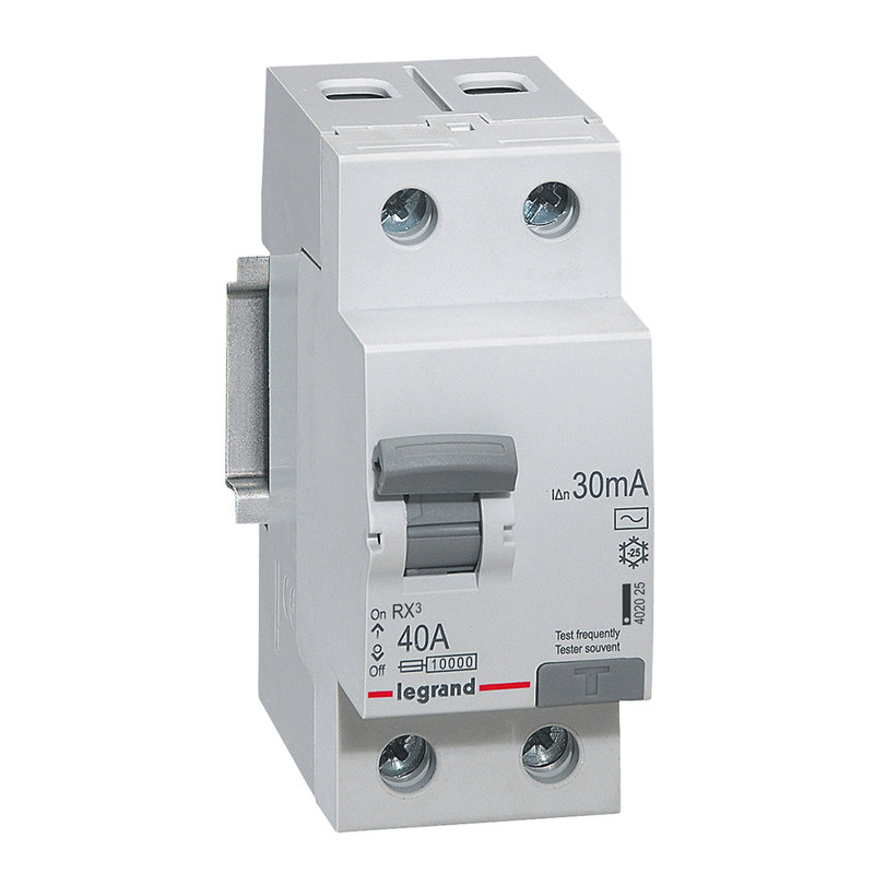 Legrand 402025 - Interrupteur différentiel RX 2P 230V~ 40A typeAC 30mA - 2 modules