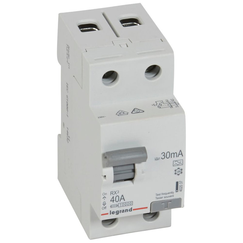 Legrand 402037 - Interrupteur différentiel RX 2P 230V~ 40A typeA 30mA - 2 modules