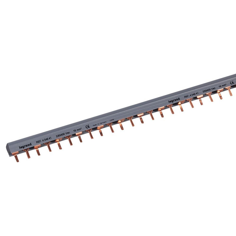 Legrand 404941 - Peigne d'alimentation HX³ - 2P / 3 phases -bornes à vis -L. au mètre -28 modules