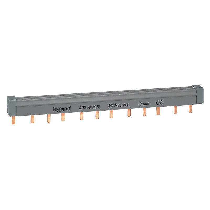 Legrand 404942 - Peigne d'alimentation HX³ - 3P - pour bornes à vis - L. 1 rangée - 4 modules