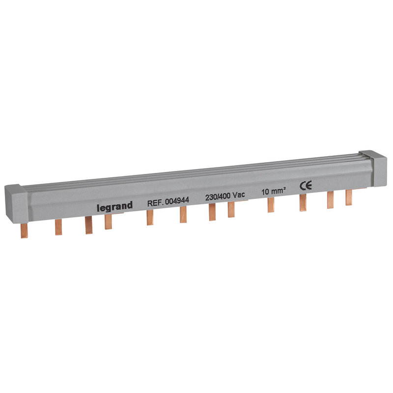 Legrand 404944 - Peigne d'alimentation 4P HX³ traditionnel pour bornes vis - longueur 12 modules