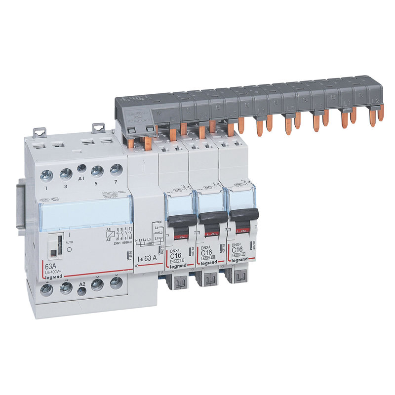 Legrand 405200 - Peigne d'alimentation 4P tête de groupe HX³ horizontal optimisé - 6 modules