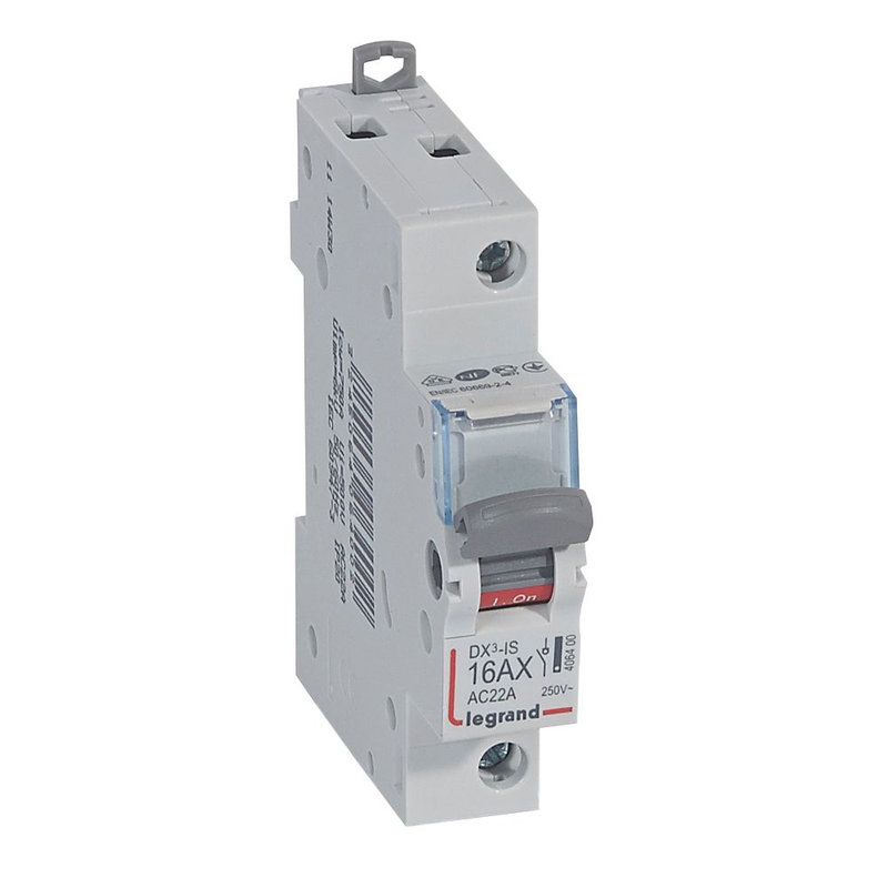 Legrand 406400 - Interrupteur-sectionneur DX³-IS 1P 250V~ - 16A - 1 module