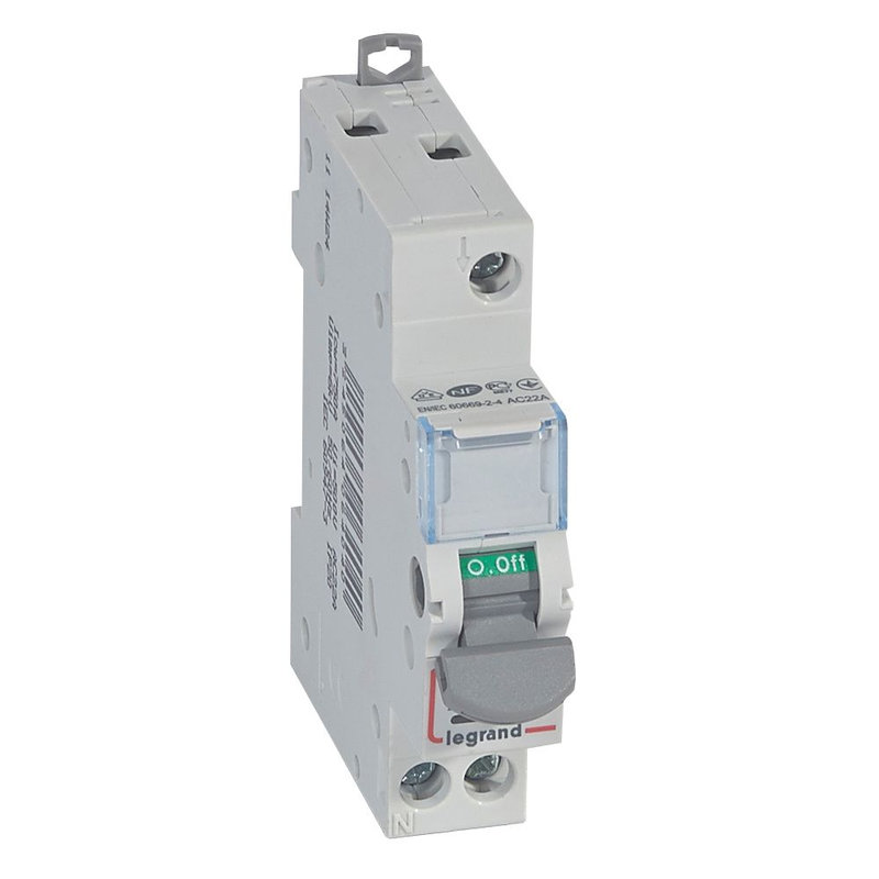 Legrand 406404 - Interrupteur-sectionneur DX³-IS à voyant 1P 250V~ - 20A - 1 module