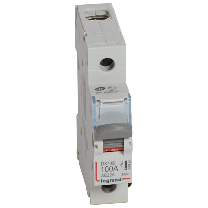 Legrand 406423 - Interrupteur-sectionneur DX³-IS 1P 250V~ - 100A - 1 module