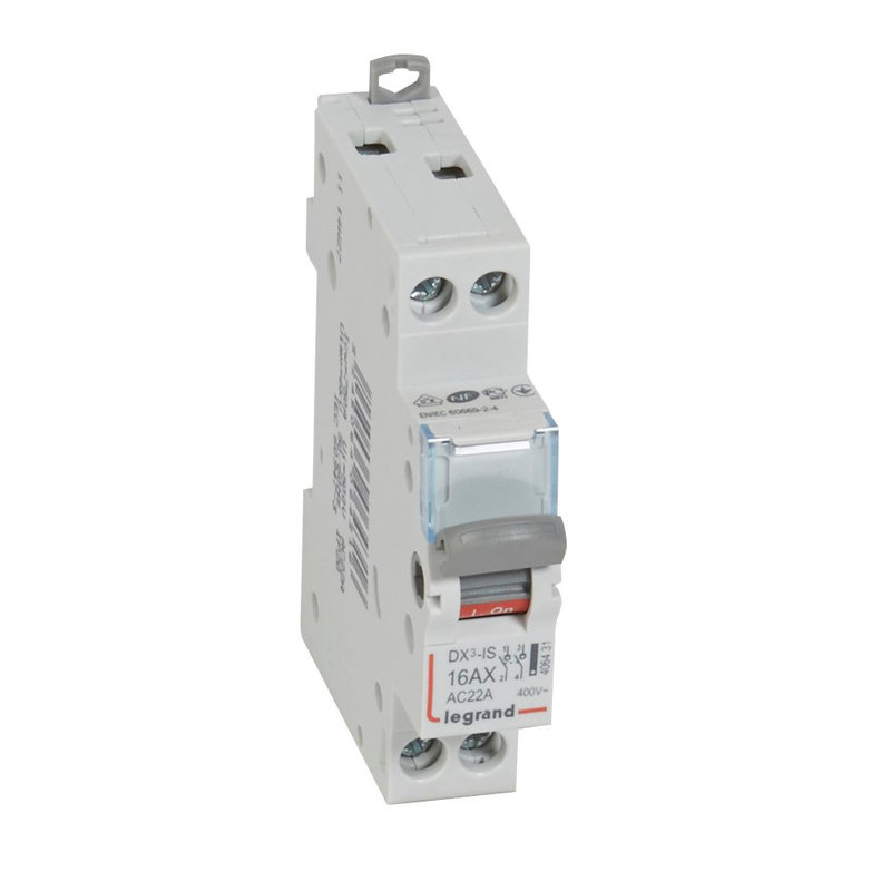 Legrand 406431 - Interrupteur-sectionneur DX³-IS 2P 400V~ - 16A - 1 module