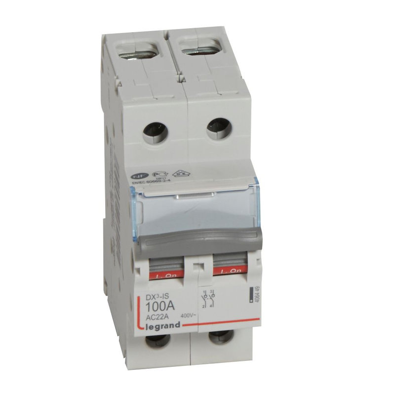Legrand 406449 - Interrupteur-sectionneur DX³-IS 2P 400V~ - 100A - 2 modules