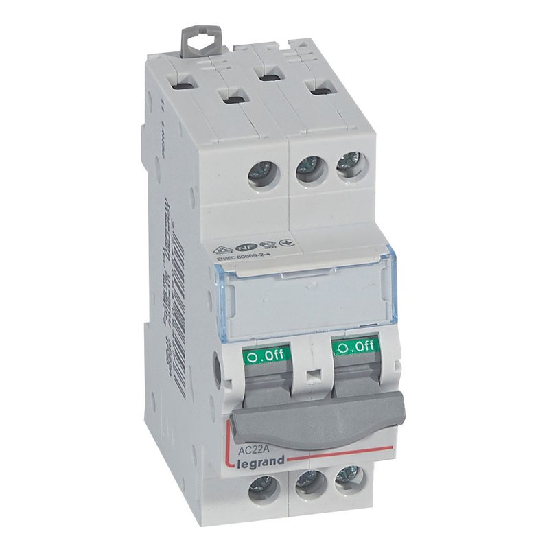 Legrand 406457 - Interrupteur-sectionneur DX³-IS 3P 400V~ - 20A - 2 modules