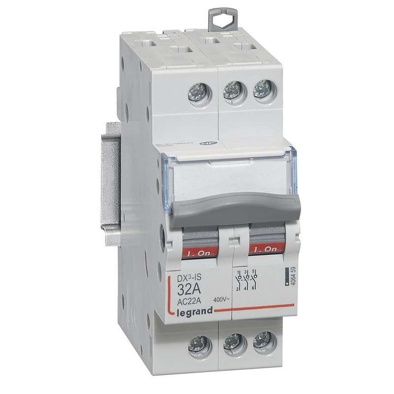 Legrand 406459 - Interrupteur-sectionneur DX³-IS 3P 400V~ - 32A - 2 modules