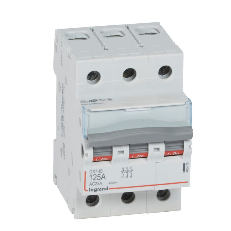 Legrand 406470 - Interrupteur-sectionneur DX³-IS 3P 400V~ - 125A - 3 modules