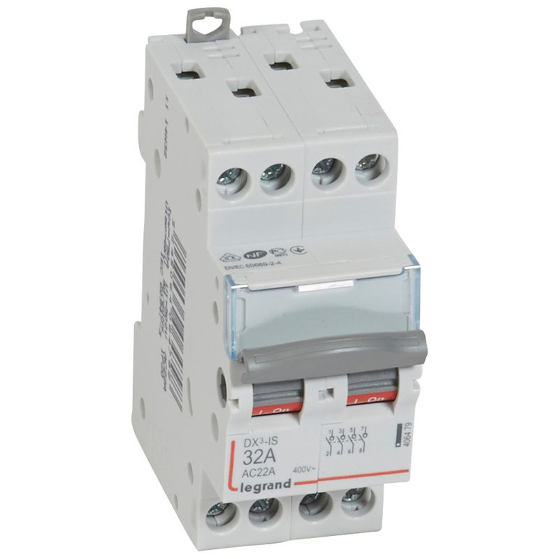 Legrand 406479 - Interrupteur-sectionneur DX³-IS 4P 400V~ - 32A - 2 modules