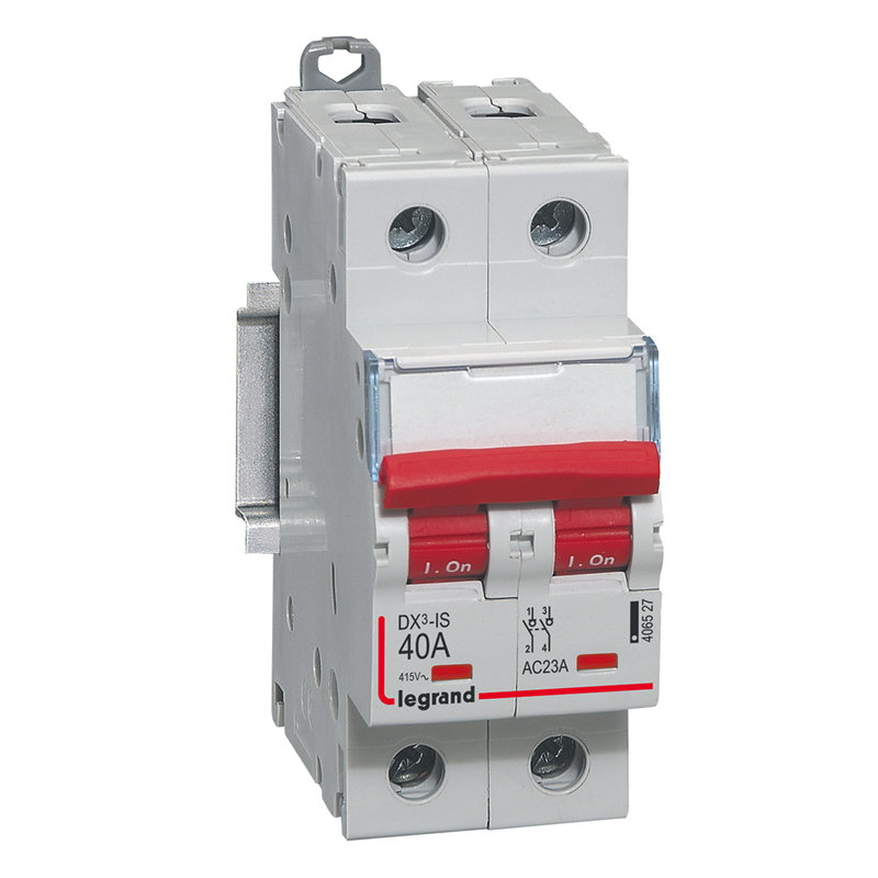 Legrand 406527 - Interrupteur-sectionneur DX³-IS à déclenchement 2P 400V~ - 40A - 2 modules