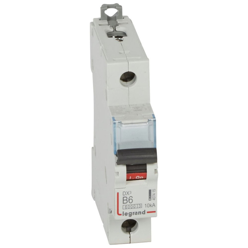 Legrand 407415 - Disj. DX³6000 10kA arrivée haute/départ bas à vis 6A -courbe B -1 module