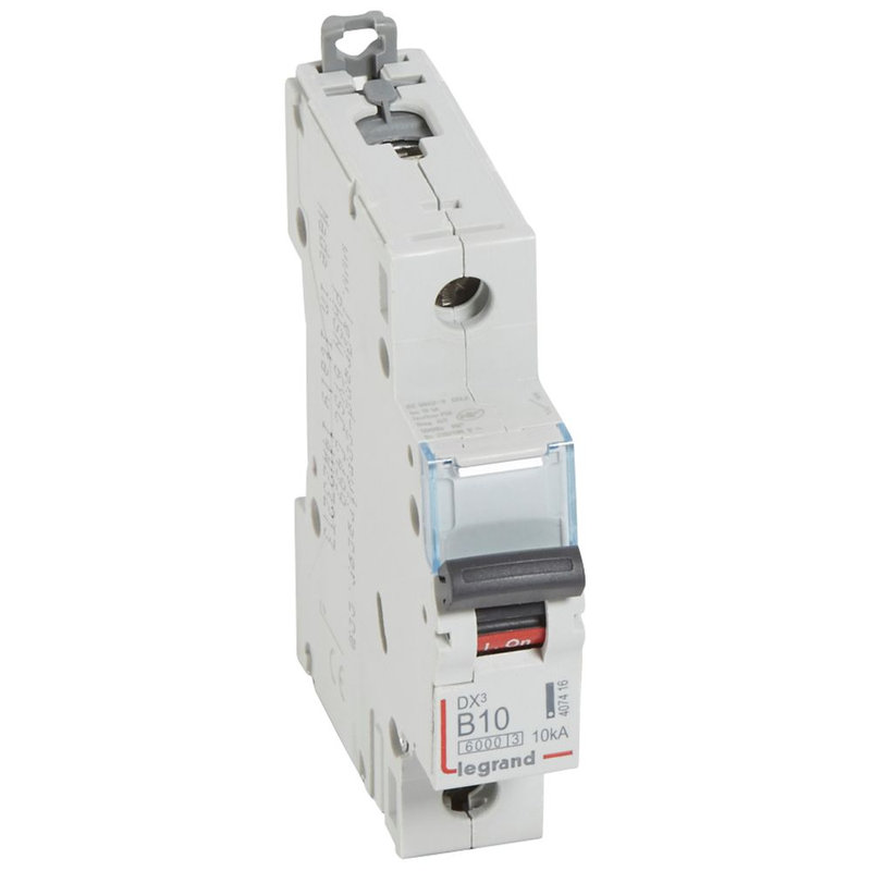 Legrand 407416 - Disj. DX³6000 10kA arrivée haute/départ bas à vis 10A -courbe B -1 module