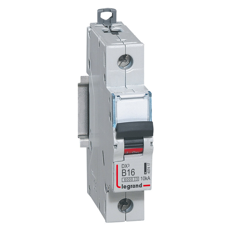 Legrand 407417 - Disj. DX³6000 10kA arrivée haute/départ bas à vis 16A -courbe B -1 module