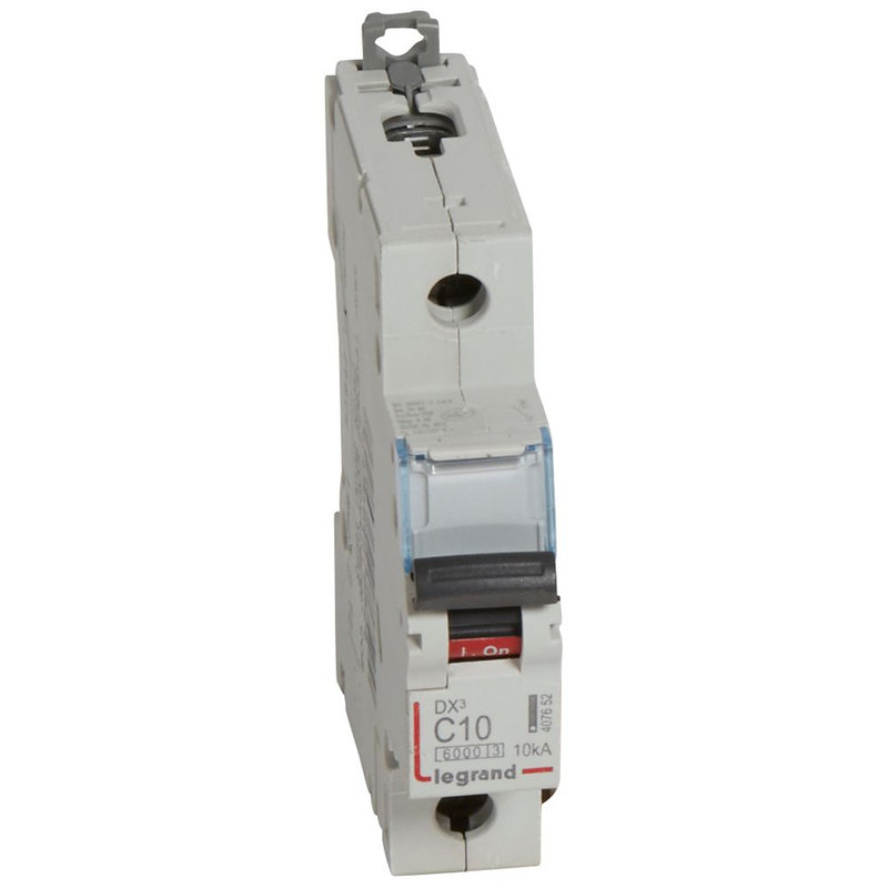 Legrand 407652 - Disj. DX³ 6000kA 10kA arrivée haute/départ bas à vis 10A -courbe C -1 module