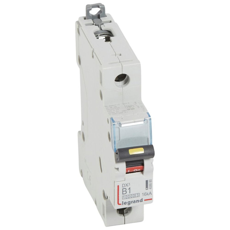Legrand 408880 - Disjoncteur DX³10000 16kA arrivée haute/départ bas vis 1P 1A courbe B - 1 mod