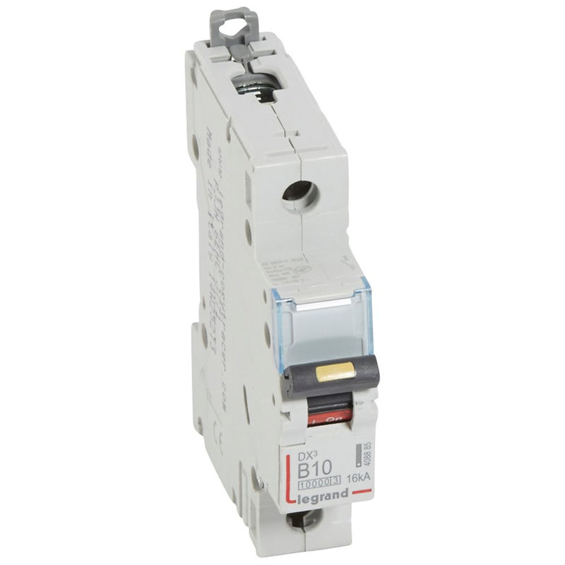 Legrand 408885 - Disj. DX³ 1000kA 16kA arrivée haute/départ bas à vis 10A -courbe B -1 module