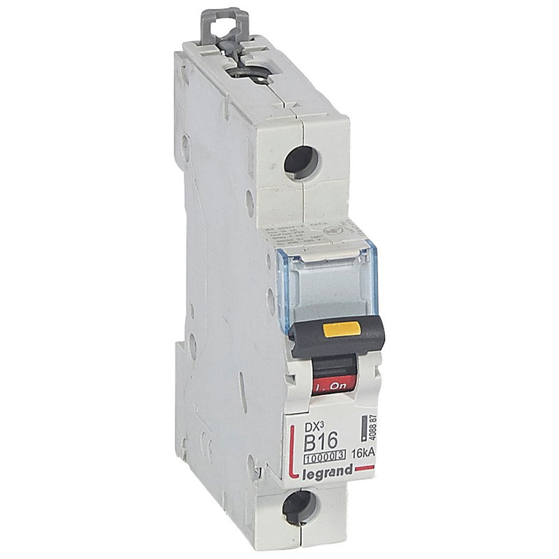 Legrand 408887 - Disj. DX³ 1000kA 16kA arrivée haute/départ bas à vis 16A -courbe B -1 module