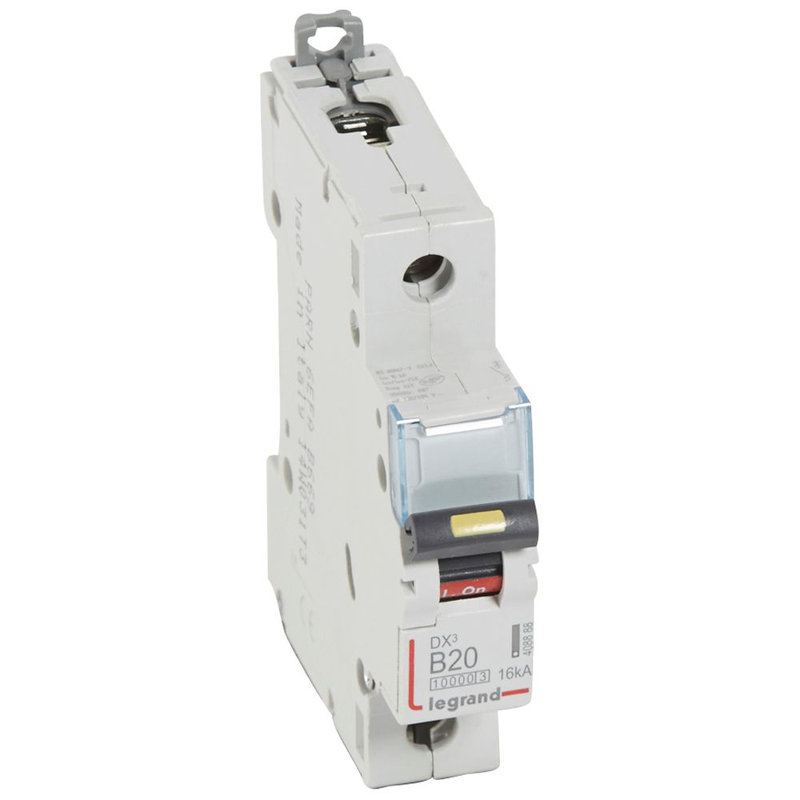 Legrand 408888 - Disj. DX³ 1000kA 16kA arrivée haute/départ bas à vis 20A -courbe B -1 module