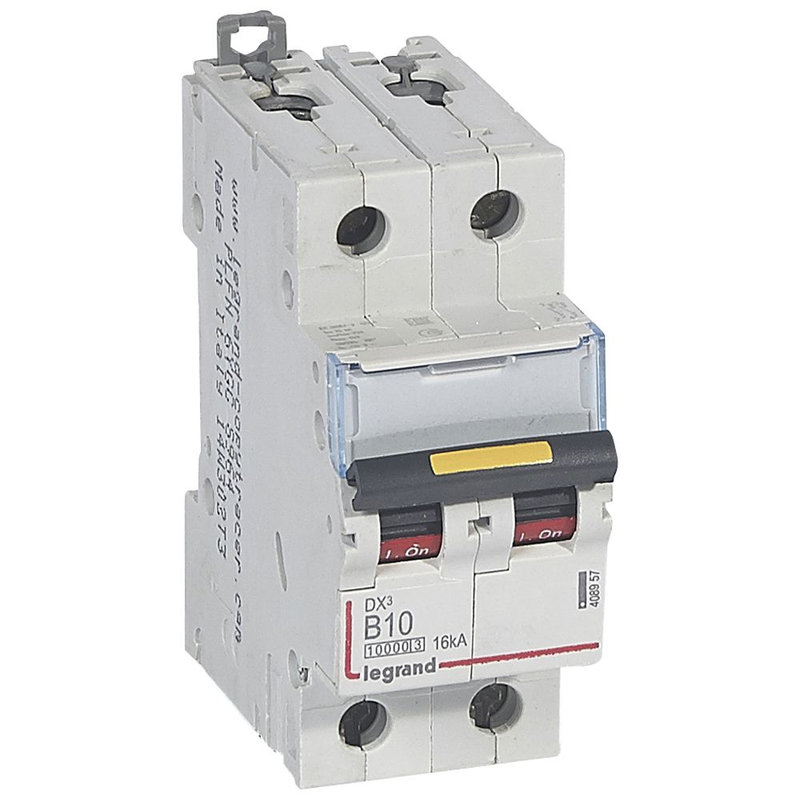 Legrand 408957 - Disj. DX³ 1000kA 16kA arrivée haute/départ bas à vis 10A -courbe B -2 modules